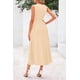 thumbnail image 2 of Vestido PRETTYGARDEN Midi Sin Mangas Línea A Plisado Albaricoque Talla L, 2 of 8