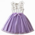 thumbnail image 1 of NIEWTR Robe Tutu à Ourlet Volanté pour Tout-Petite Fille Bébé Princesse Anniversaire Flower Girl Robe d'Été de Fête (Violet, 6-7 Ans), 1 of 8
