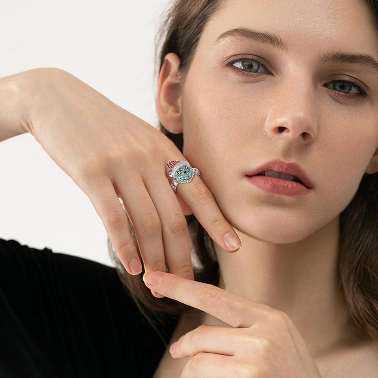 JIASEN Christmas Gri1ch Ornaments Christmas Diamond Rings