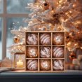 thumbnail image 5 of 9 bolas navideñas exquisitas de color champán y oro rosa, bolas decorativas para colgar en el árbol de Navidad, decoración para fiestas navideñas, 5 of 5