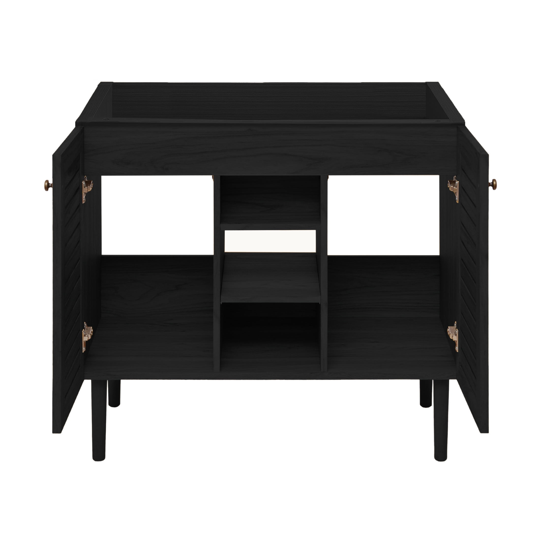 Bron 36" Freestanding Bathroom Vanity Cabinet without Top in Black Oak