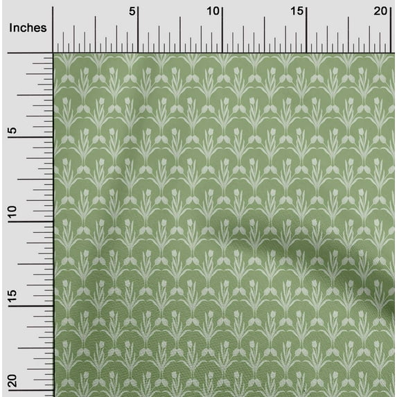 oneOone Viscose Jersey Light Green Fabric Florals Diy Clothing Quilting Fabric Print Fabric By Yard 60 Inch Wide-S4O