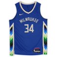 thumbnail image 2 of Giannis Antetokounmpo Milwaukee Bucks Autographed Blue 2022-2023 City Edition Swingman Jersey - Fanatics Authentic Certified, 2 of 4