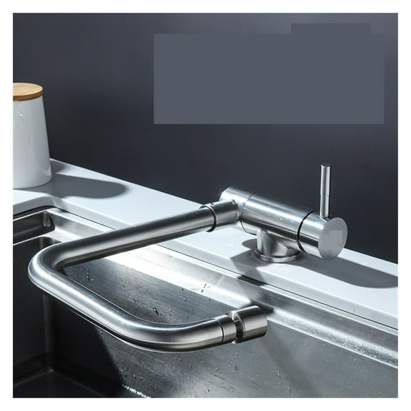 Folding Kitchen Faucet Hot And Cold Type Inside Window Wash Basin 304 Stainless Steel Sink Can Be Universal Faucet ,Easy to Install