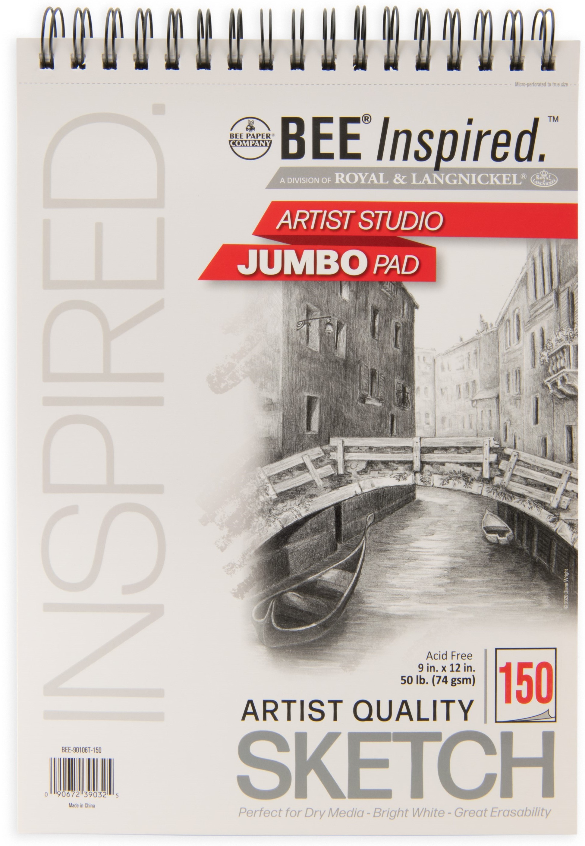 Bee Paper 9"x12" Studio Sketching Pad, 150 Sheets photo 1