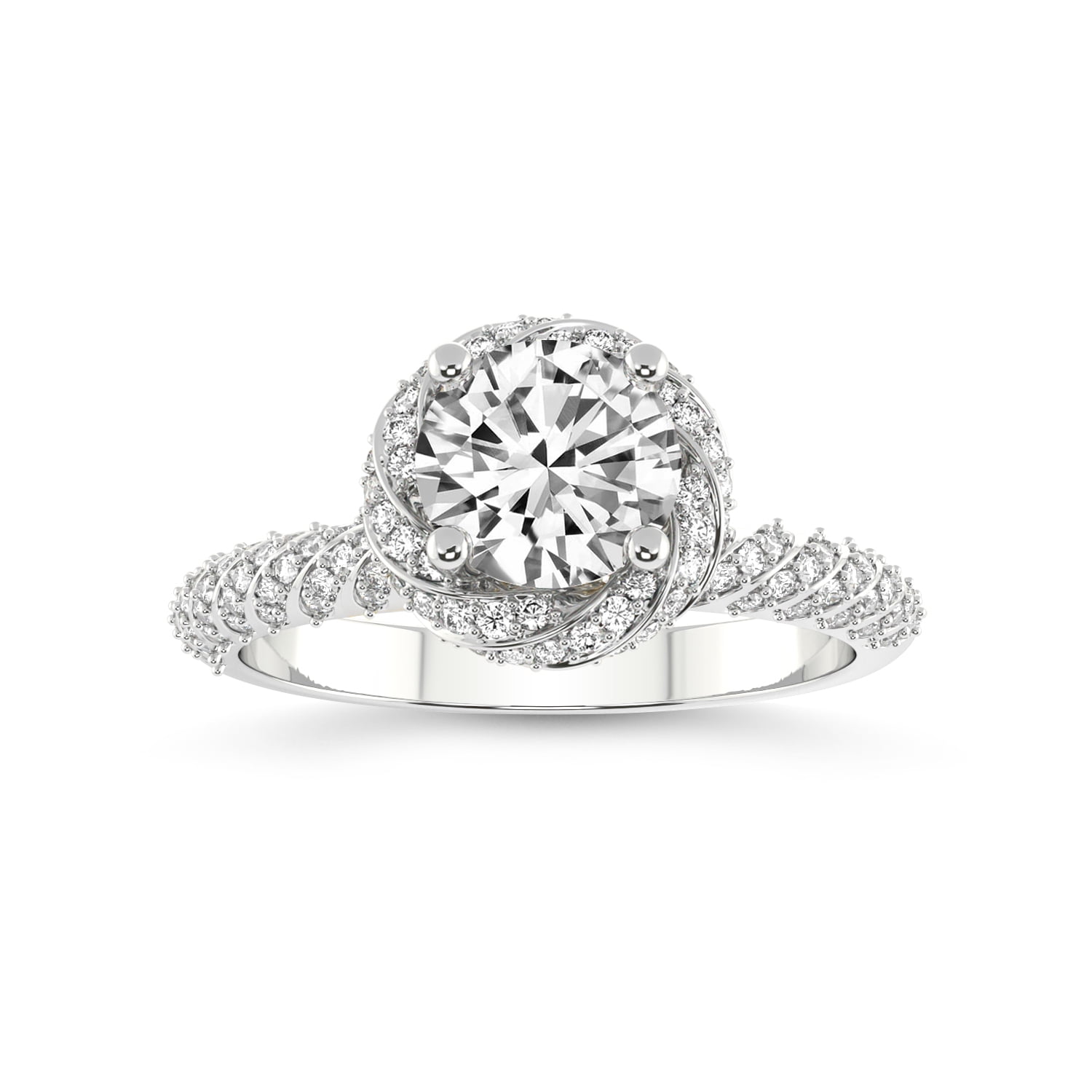 1 Carat IGI Certified Round Shape Lab Grown Diamond Engagement Ring