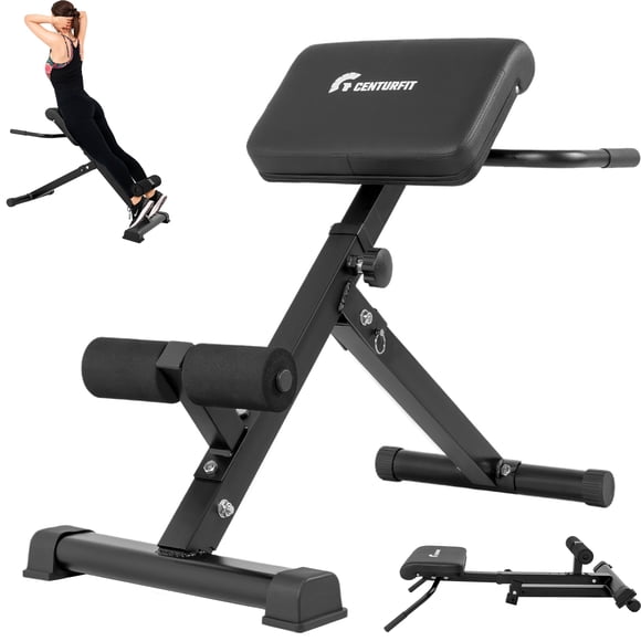 Silla Romana Hiperextensiones CENTURFIT Plegable aparato para Abdominales Entrenamiento Ejercicio en Casa