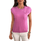 thumbnail image 3 of Suéter Informal de Cuello Redondo y Rayas con Aguja Gruesa para Mujer, Color Rojo Rosa, Talla S, 3 of 10