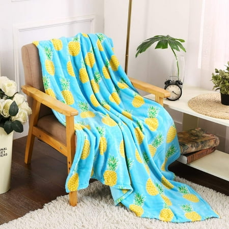 Christmas Blanket Holiday Printed Fleece Throw Blanket Blue Standard Throw