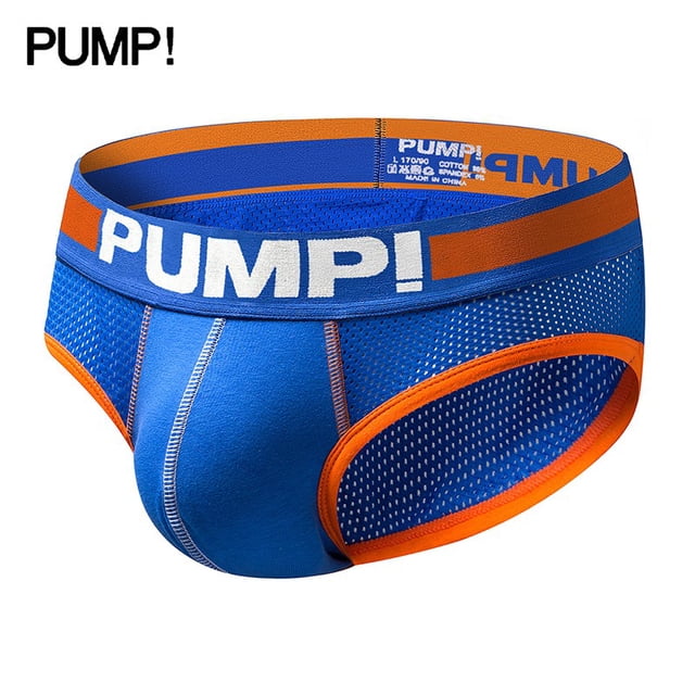 PUMP ropa interior de los hombres Sexy calzoncillos de algodón transpirable moda calzoncillos suaves deportes de secado rápido U convexo cintura baja bragaspangjing