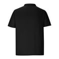 thumbnail image 4 of Yaoyar Mens Solid Color Turndown Neck T-Shirt Short Sleeve Casual Tee Shirt Top for Men Basic Shirt Black,M, 4 of 5