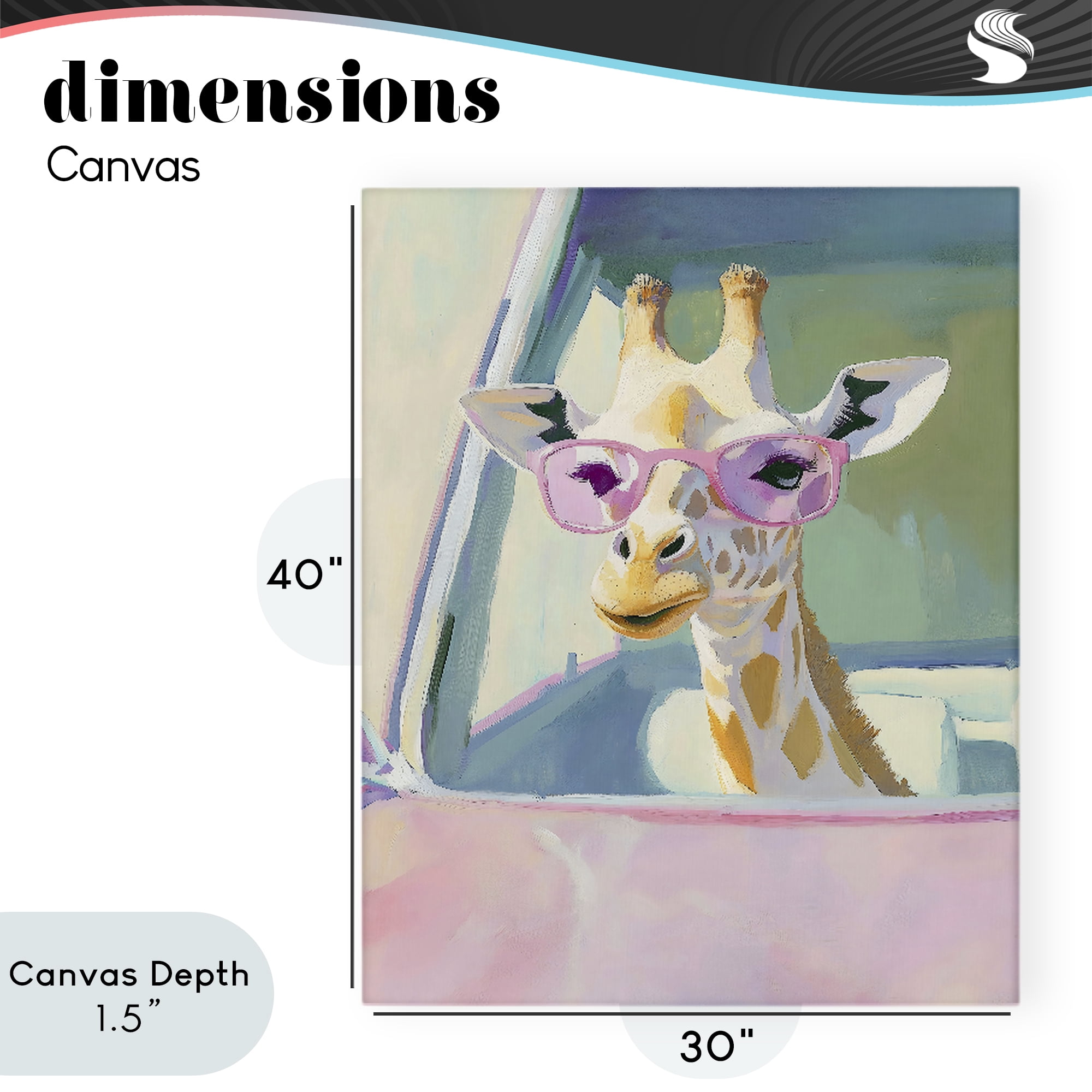 Stupell Industries Giraffe Car Ride Canvas Wall Art, design by The Prints Vibe
