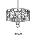 thumbnail image 6 of Progress Lighting Cirrine 3-Light Chandelier, Antique Bronze, Etched White Glass, 6 of 7