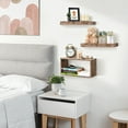 thumbnail image 3 of Sorbus Floating Shelves for Wall Set of 3 - Bathroom Shelves for Wall Storage, Over Toilet, Bedroom, Farmhouse, Wall Decor - 2 Floating Shelves with Invisible Brackets & 1 Rectangular Box, 3 of 7