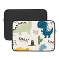 thumbnail image 2 of Pofeuu Childish Dinosaur Print Laptop Carrying Case,13-15-Inch Laptop and Tablet, Sleek Design, Durable and Water-Repellent Fabric, Business Casual or School-13 inch, 2 of 8