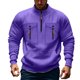 thumbnail image 1 of pstuiky camisa de manga larga para hombre, Sudadera con capucha y cuello alto de manga larga de color liso para hombre top de hombre xl, 1 of 2