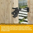 thumbnail image 6 of Toorise Self-Locking Gate Latch Iron Fence Gate Latch Rustproof Post Mounted Fence Latch with Screws Practical Fence Gate Lock Automatic Gate Latch for Wooden Vinyl Gate Fence Secure Pool Yard, 6 of 10