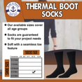 thumbnail image 3 of Yacht & Smith Wholesale Bulk Merino Wool Thermal Hiking Boot Socks, Mens Womans Kids (Mens/Black, 4), 3 of 7
