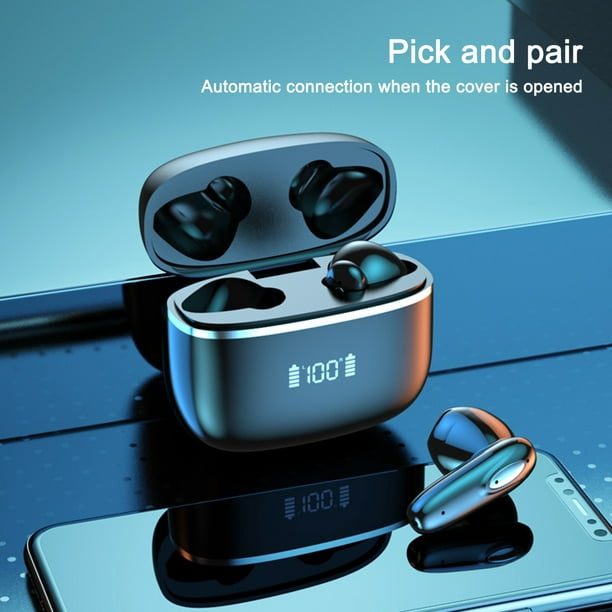 hoksml Electronics Wireless Earbuds Bluetooth 5.1 Headphones Bluetooth  Earbuds HiFi Stereo Noise Cancelling Earphones LED Display Clearance 