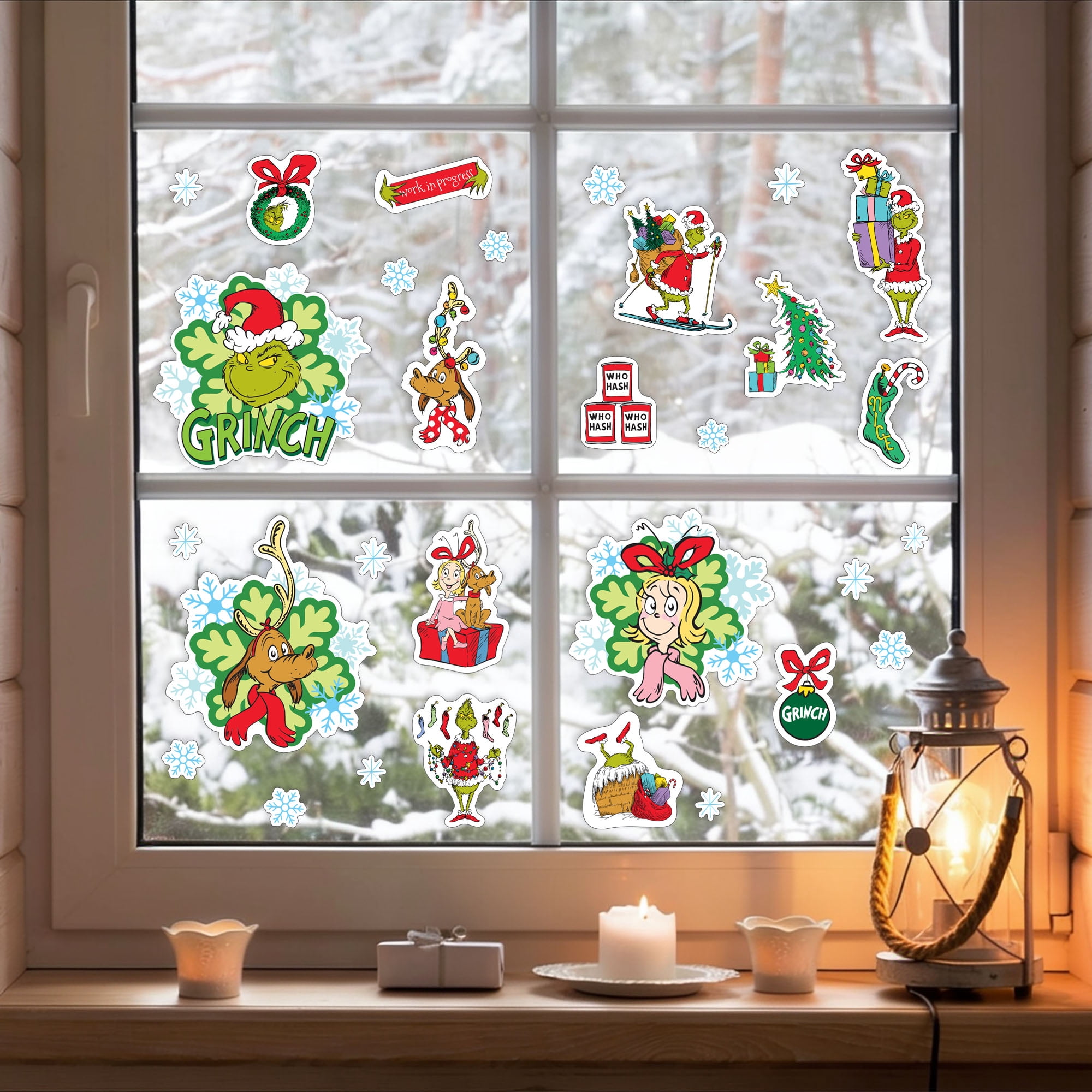The Grinch Christmas Window Clings – Holiday Decoration Box Set