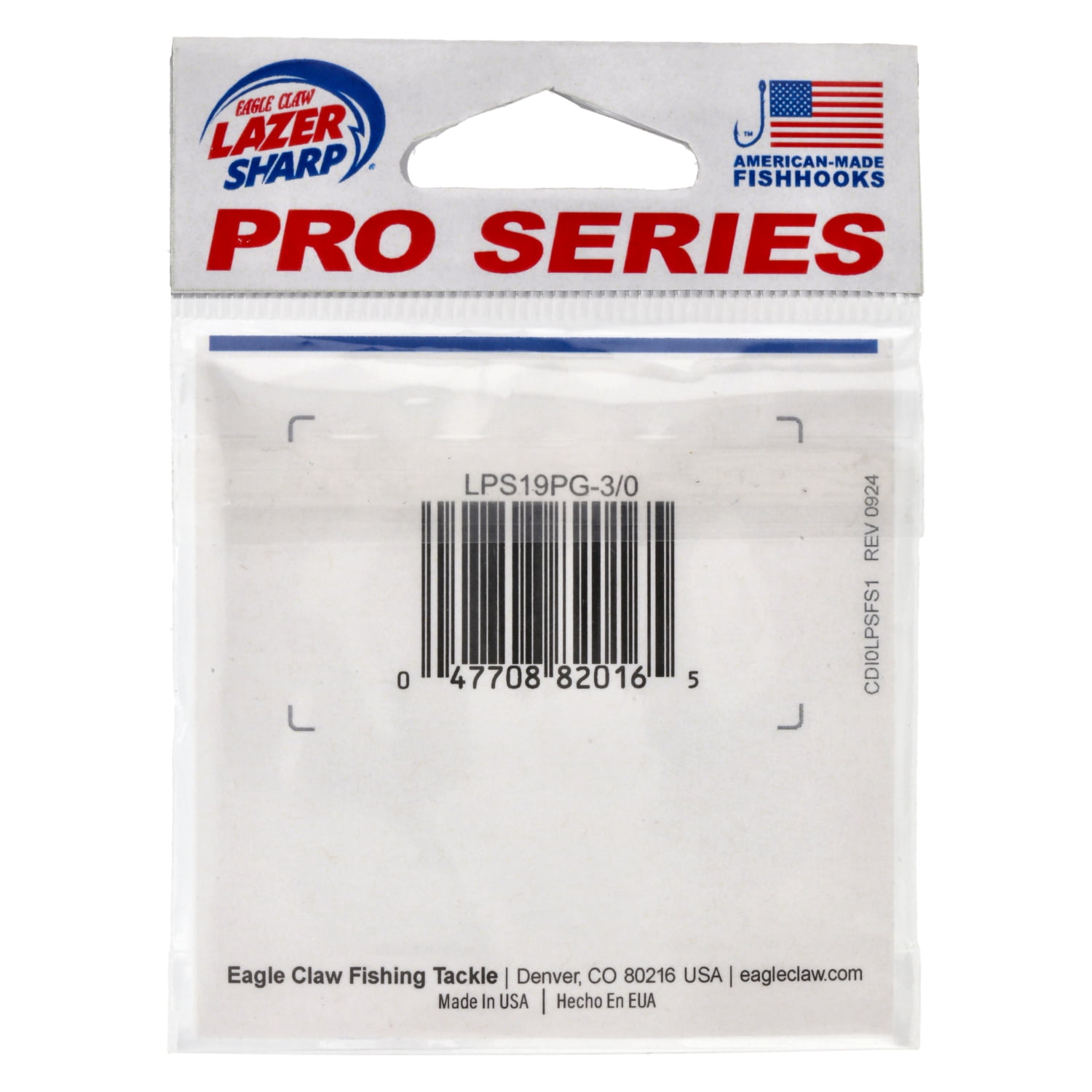 Lazer Sharp Pro Series Wide Gap Tube Hook – Molded Keeper – Size 3/0 - 5 Pack – Black