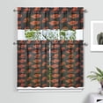thumbnail image 2 of Kitchen Curtains 36 Inch Short - 3 Panel Set, Crab Sea Life Theme, Rod Pocket Window Curtain, 100% Polyester for Tropical Farmhouse Kitchen, Nautical Decor, Easy Wash, 2 of 6