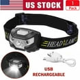 thumbnail image 1 of Rechargeable LED Headlamp Flashlight  Super Bright Motion Sensor Head Lamp  IPX5 Waterproof  Perfect for Running  Camping  Hiking, 1 of 9