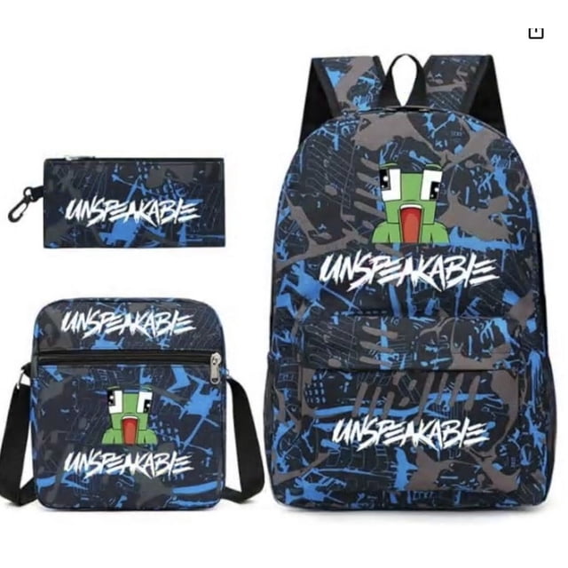 Three-piece Bag, Cartoon Peripheral Printed Backpack, Student Satchel Pencil Case, Can Be Customized-ZJKDGJKJ