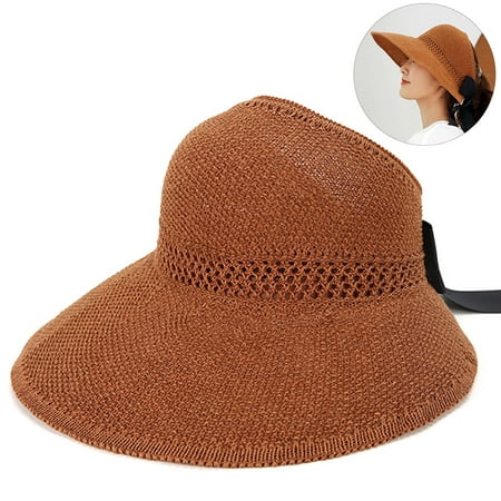 Sun Hat, Aniwon Adjustable Packable UV Protection Straw Wide Brim Hat Bucket Hat Sun Visor Hat Summer Beach Travel Cap for Women Girls