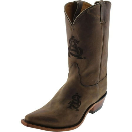 - Nocona Boots Womens Arizona State Leather Branded Logo Cowboy, Western Boots