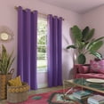 thumbnail image 4 of Sun Zero Riley Kids Bedroom Blackout Grommet Curtain Panel, 40"X63", Purple, 4 of 8