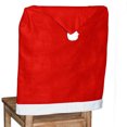 thumbnail image 2 of Cubierta trasera de la silla del sombrero de Papá Noel de Navidad, decoración de la cena de Navidad Decoración de la cubierta de la silla de comedor roja, 60 cm x 50 cm Ormromra 2034548-1, 2 of 8