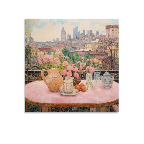 Oil Painting Large Wall Art Kaoru Yamada Canvas Wall Art Posters Art Print Wall Photo Paint Poster Hanging Picture Family Bedroom Decor Gift 16x16inch(40x40cm)