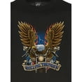 thumbnail image 3 of Mens Rolling Thunder Motorcyle Tshirt - Chopper Short Sleeve Shirt Black X-Large, 3 of 3