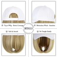 thumbnail image 4 of Gorra de béisbol con pelo lacio bob CHAO 14 pulgadas ajustable, 4 of 5