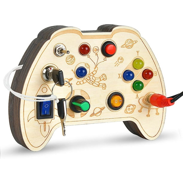 HOOLYUK Wooden Controller Sensory Toy for Autistic Children with LED