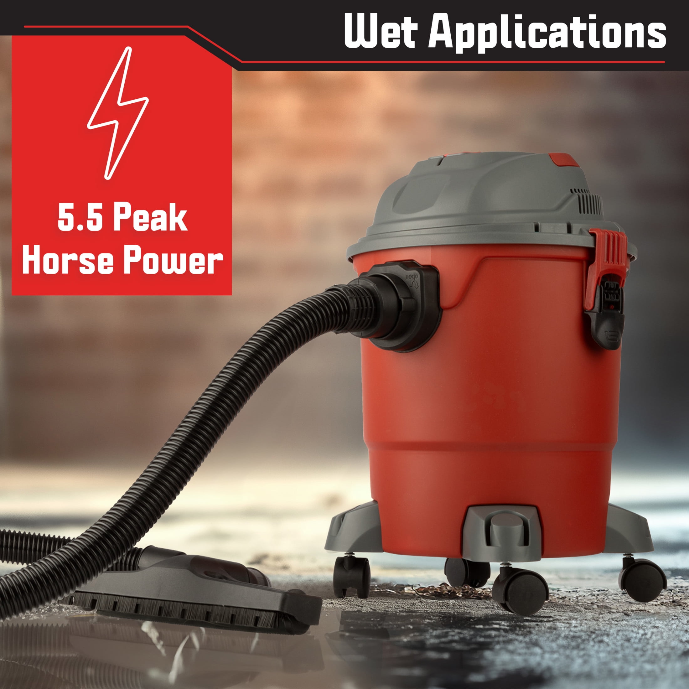 Stalwart 5.5 Gallon 5.5 Peak HP Shop Vacuum Wet and Dry Shop Vac