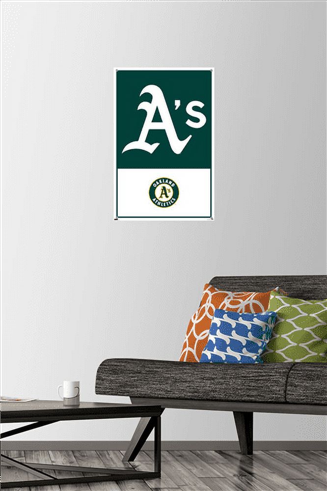 MLB Oakland Athletics - Logo 22 Wall Poster with Push Pins, 14.725" x 22.375"