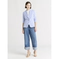 thumbnail image 3 of Free Assembly Women's Single Breasted Cotton Blazer, Sizes XS-XXL, 3 of 5