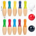 Bienvenido Lawn Bowling Games Wooden Backyard Skittles Yard Game Set
