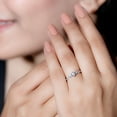 thumbnail image 5 of Rosec Jewels Moissanite Promise Ring for Women - Leaf Ring - D-VS1 Quality Certified Moissanite Solitaire Ring, 925 Sterling Silver, US 3.50, 5 of 8