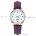 thumbnail image 3 of RnemiTe-amo Womens Ladies Classic Simple Leather Analog Quartz Wrist Watch Ceramic Quartz Date Waterproof Luminous Female Wrist Watches Valentine's Day Present, 3 of 3