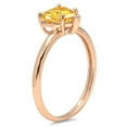 thumbnail image 2 of 1.25 ct Heart Cut Natural Citrine Solitaire 14K Rose Gold Womens Engagement Ring, 2 of 3