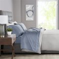 thumbnail image 2 of Madison Park Cotton Polyester Cross Weave Sateen Sheet Set in Blue, 2 of 7