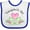 White and Royal, variant on Inktastic Pawpaw's Girl Heart Flowers Girls Baby Bib