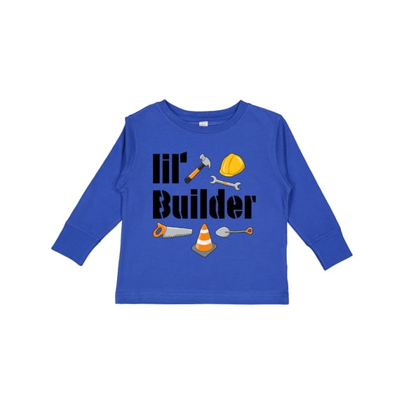 Inktastic Lil Builder Future Construction Worker Boys or Girls Long Sleeve Toddler T-Shirt
