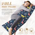 thumbnail image 4 of Body Pillow Cover - Soft Body Pillow Pillowcase, cute little Dinosaur Breathable Long Body Pillow Case Cover with Invisible Zipper 20x60in, 4 of 5