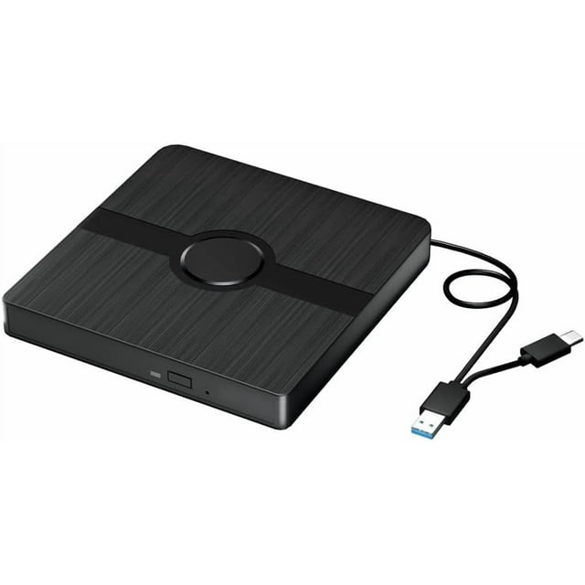 PinesC External Blu Ray Drive,CD/DVD Burner Player with Read/Write Capability Portable Blu-Ray Player for PC Laptop Win10