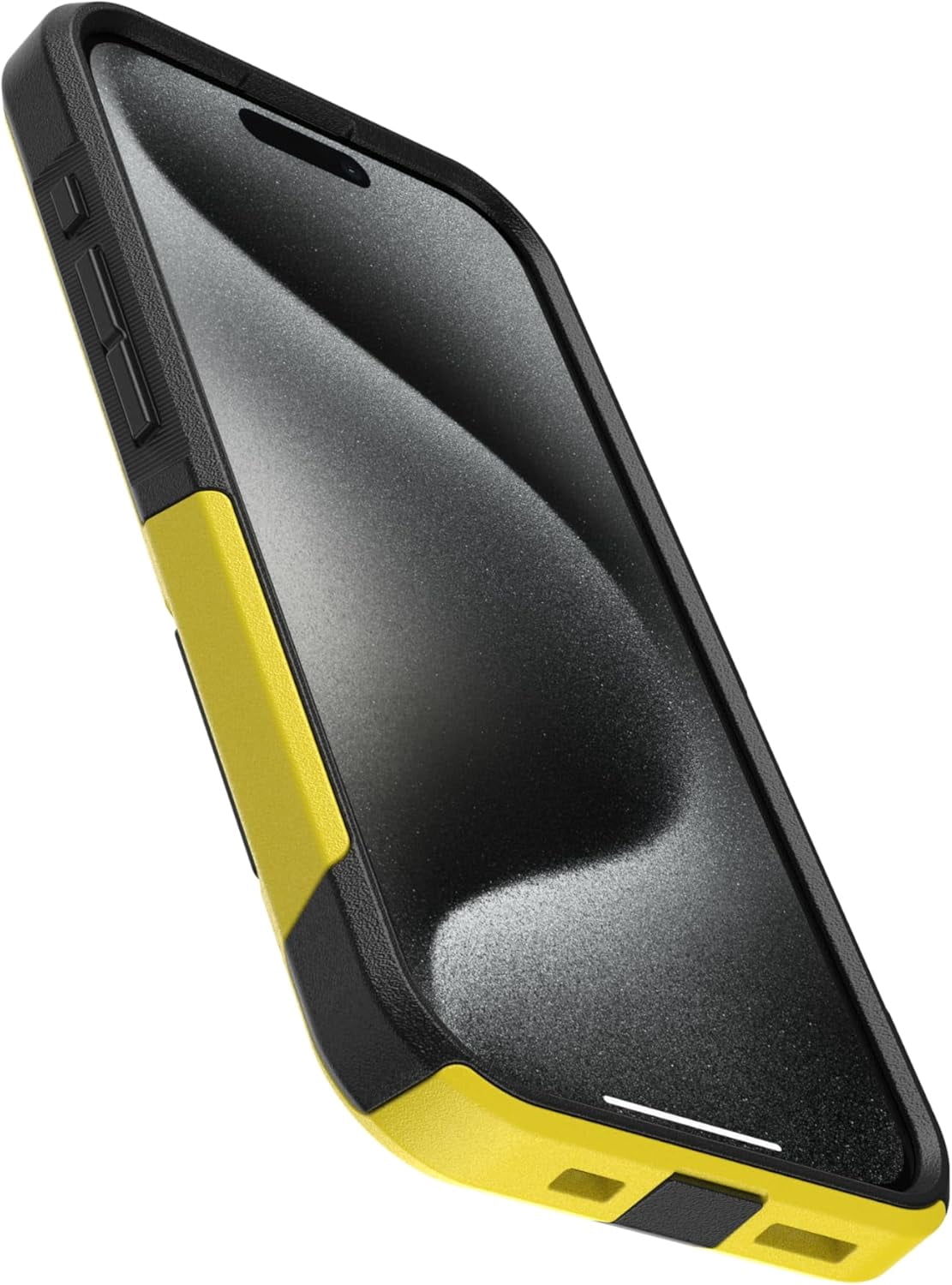 OtterBox iPhone 15 Pro (Only) - Commuter Series Case - Night (Black & Yellow) - Slim & Tough - Pocket-Friendly - with Port Protection - Non-Retail Packaging