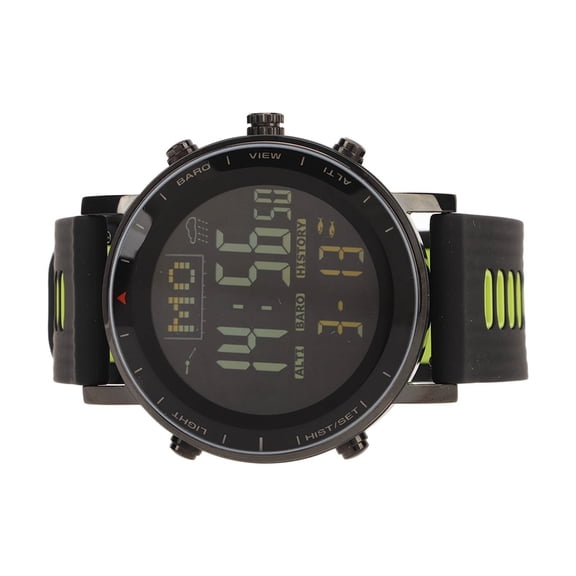 Reloj deportivo al aire libre cambio de presión de aire reloj de pulsera electrónico multifuncional para pesca senderismo negro verde